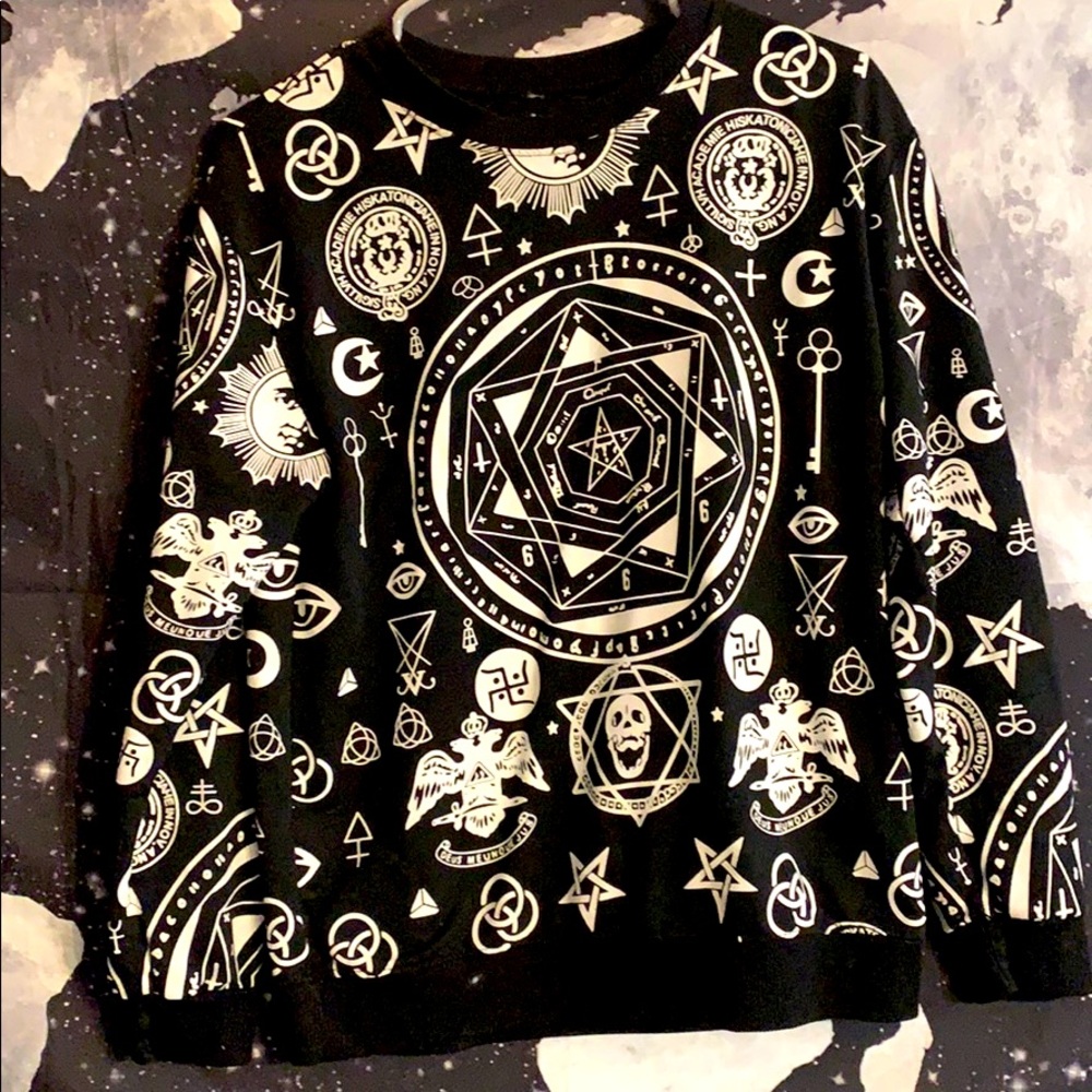 Killstar Unisex Symbol Print Black Magic Crewneck